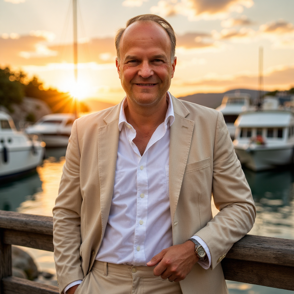 Christian Breitschwerdt am Hafen
