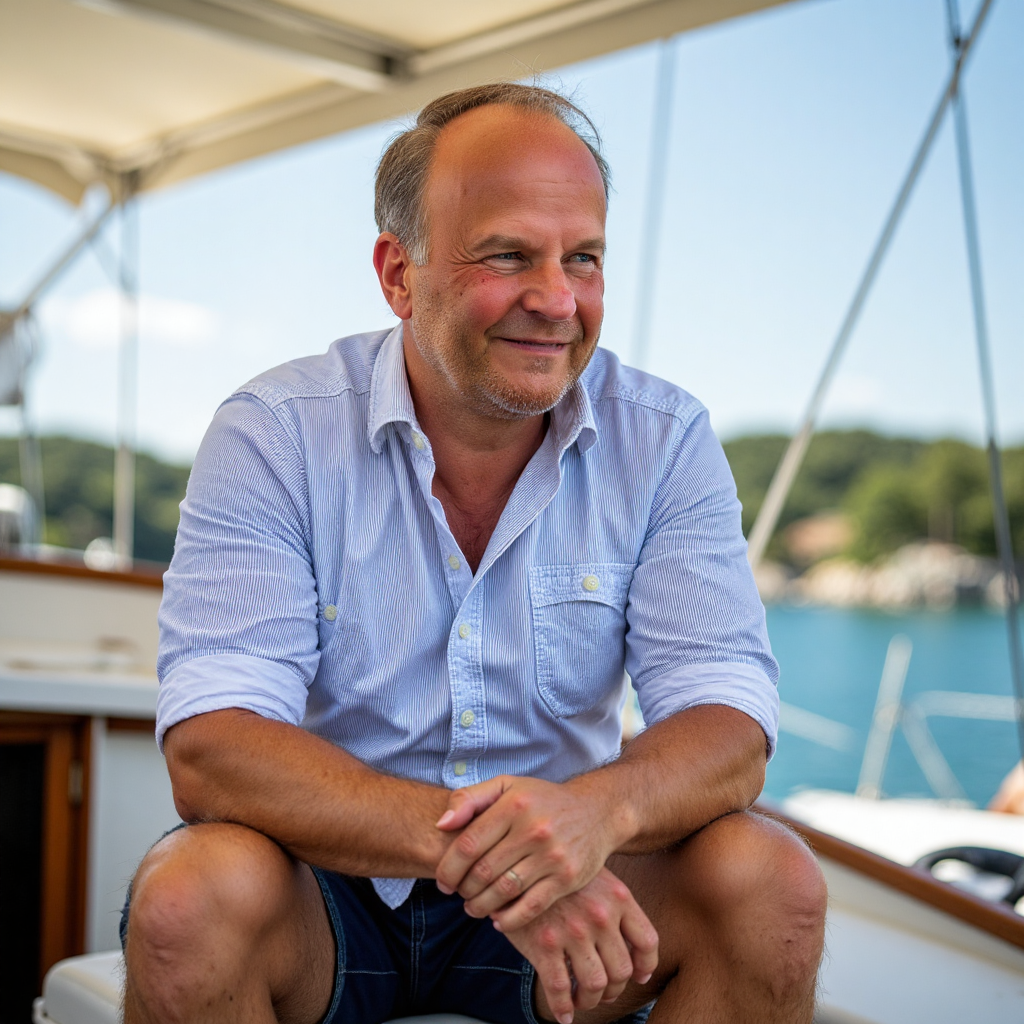 Christian Breitschwerdt auf einem Boot – KlarFlieger